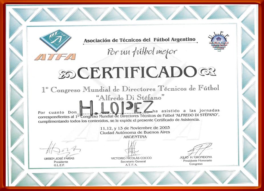 Congreso Mundial de Entrenadores Buenos Aires -Noviembre 2003