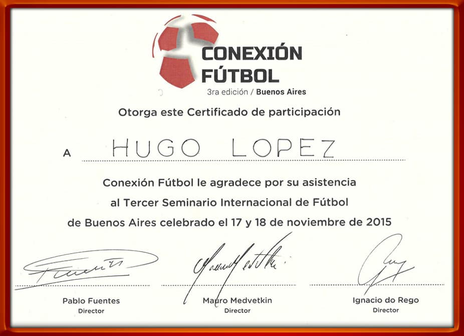 Seminario Internacional de Fútbol. Noviembre 2015. UCA. Buenos Aires